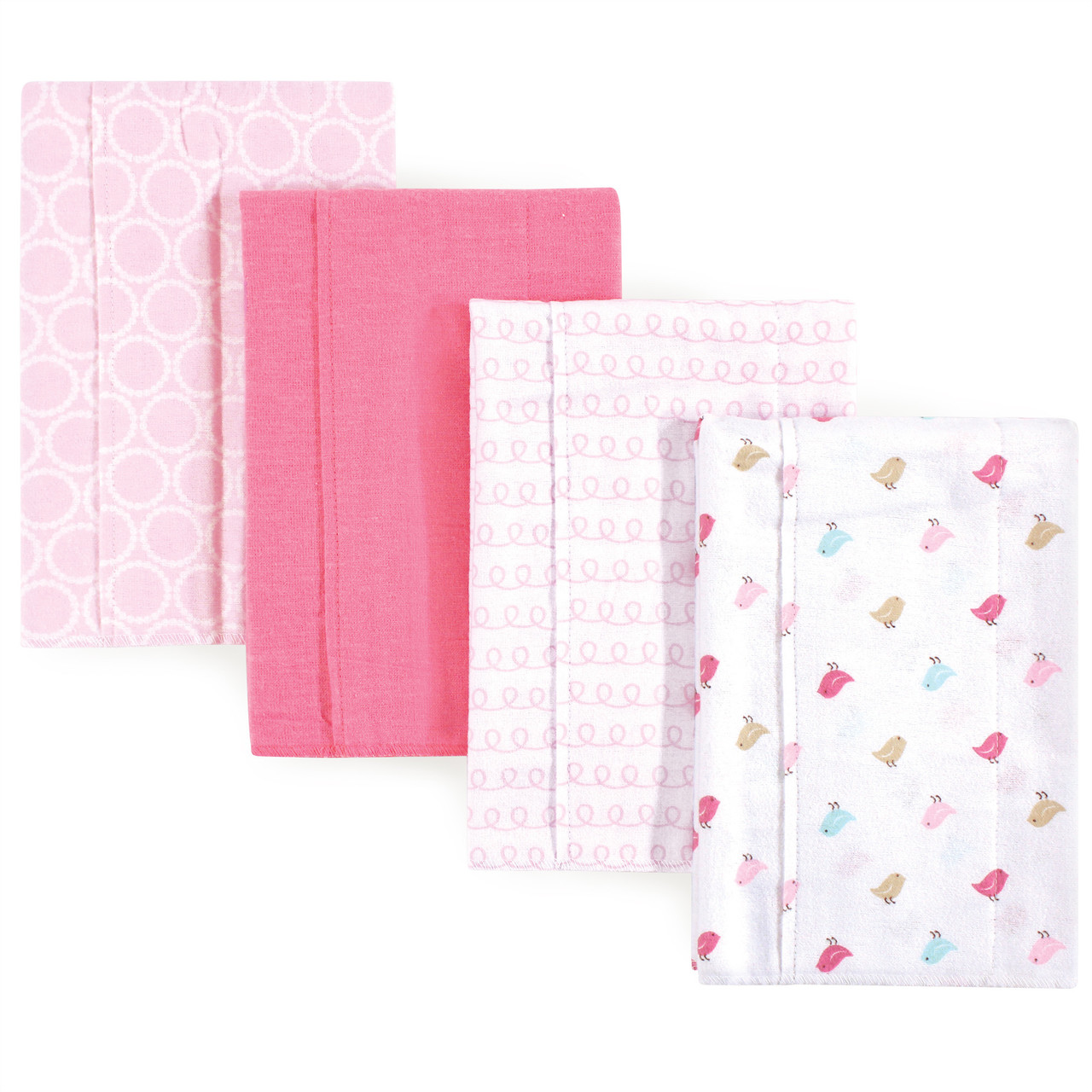 Luvable Friends Flannel Burp Cloth 4 Pack Birdies Baby And