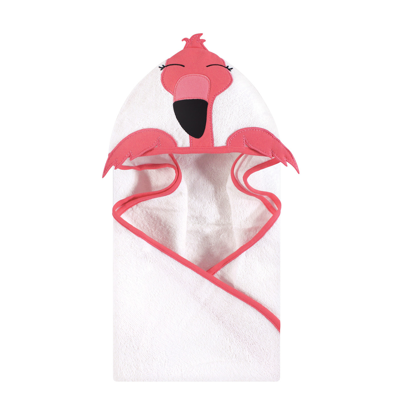 flamingo hooded towel