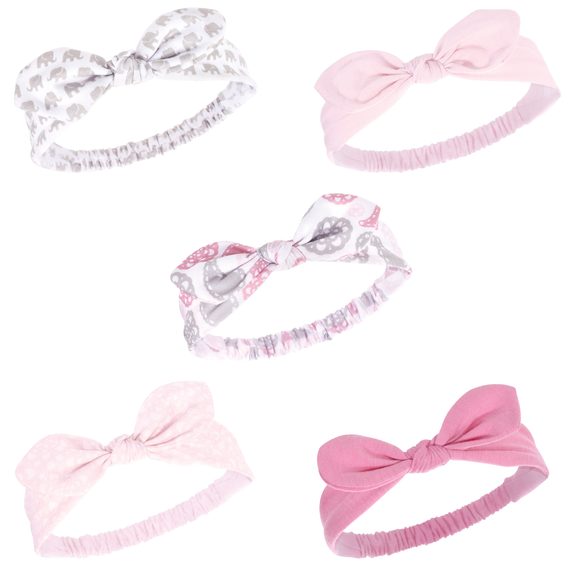 Hudson Baby Knotted Jersey Headbands, 5-Pack, Paisley Medallion ...