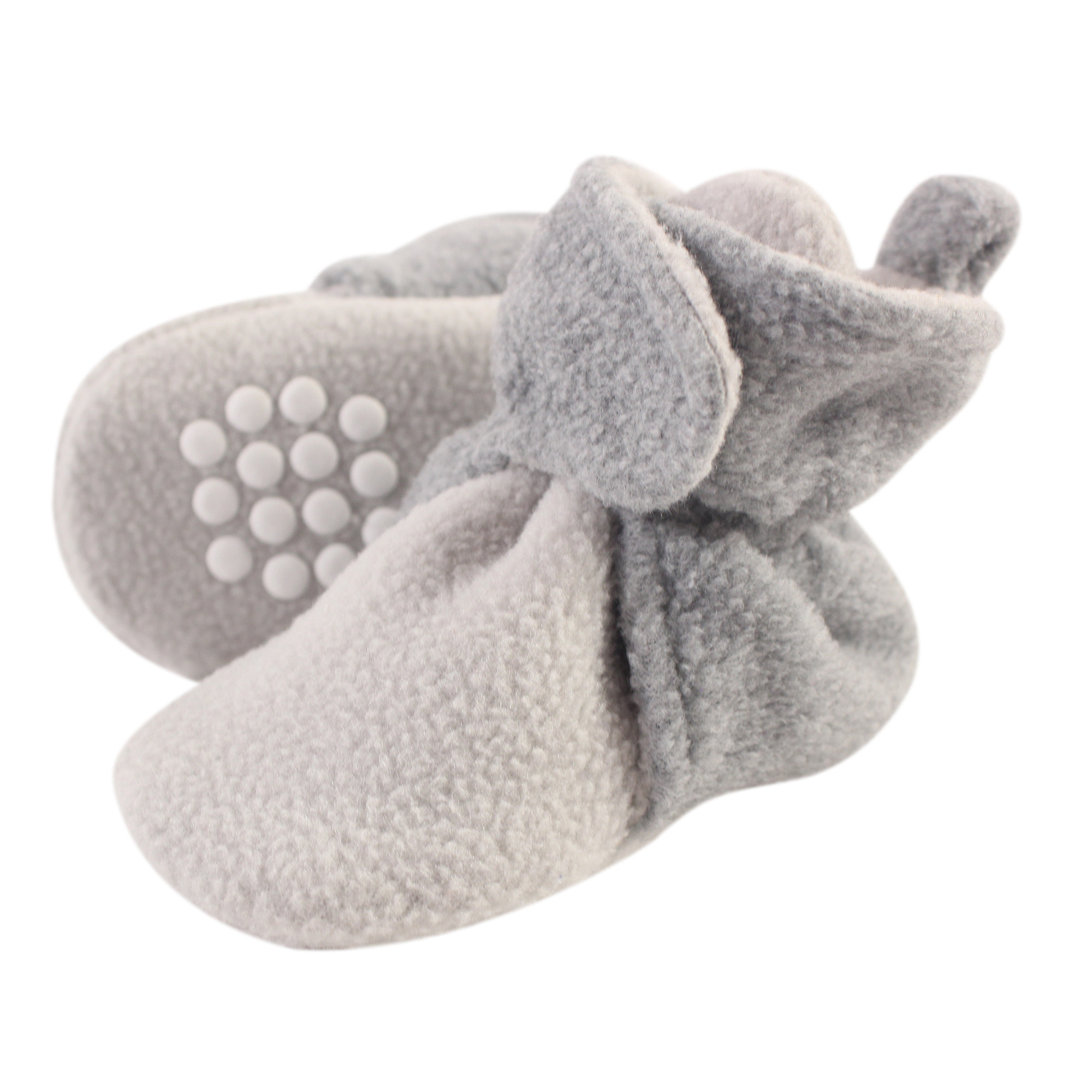 Luvable Friends Fleece Booties, Neutral Gray and Light Gray - Hudson ...