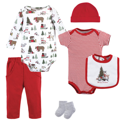 Hudson Baby Cotton Layette Set, Christmas Forest - Hudson Childrenswear