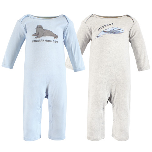 Touched by Nature Organic Cotton Coveralls, Endangered Seal Hudson
