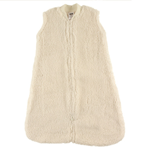 Hudson Baby Safe Sleep Sherpa Wearable Sleeping Bag Blanket, Cream