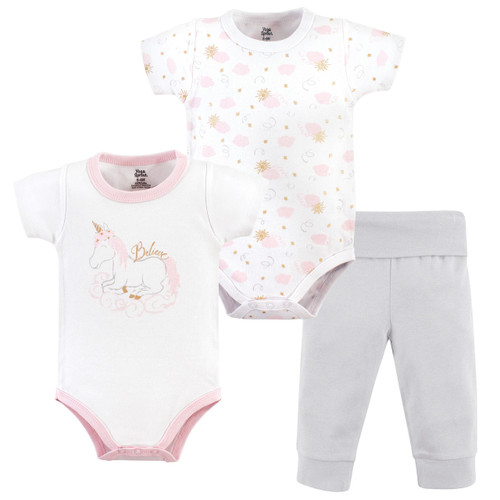 Yoga Sprout Bodysuit and Pant, 3-Piece Set, Unicorn | Baby and Toddler ...