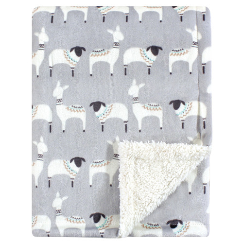 Aztec Llama Pattern Print Hooded Blanket