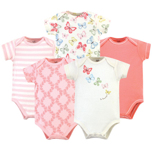 Touched By Nature Organic Cotton Bodysuit, 5-Pack, Butterflies | Baby ...
