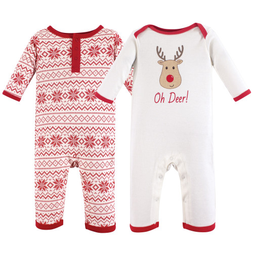 Hudson Baby Cotton Union Suit, 2-Pack, Reindeer | Baby and Toddler ...