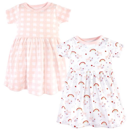 Luvable Friends Baby Dress 2-Pack, Unicorn - Hudson Childrenswear