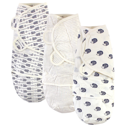 Touched by Nature Organic Swaddle Wrap 3-Pack, Hedgehog, 0-3 Months (3M ...