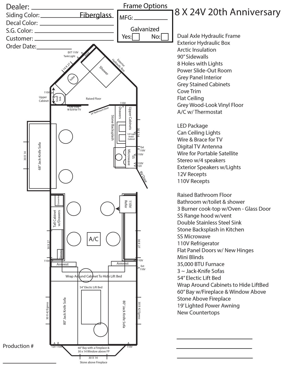 Ice Castle 20th Anniversary 8x24 RV Camper & Fish House