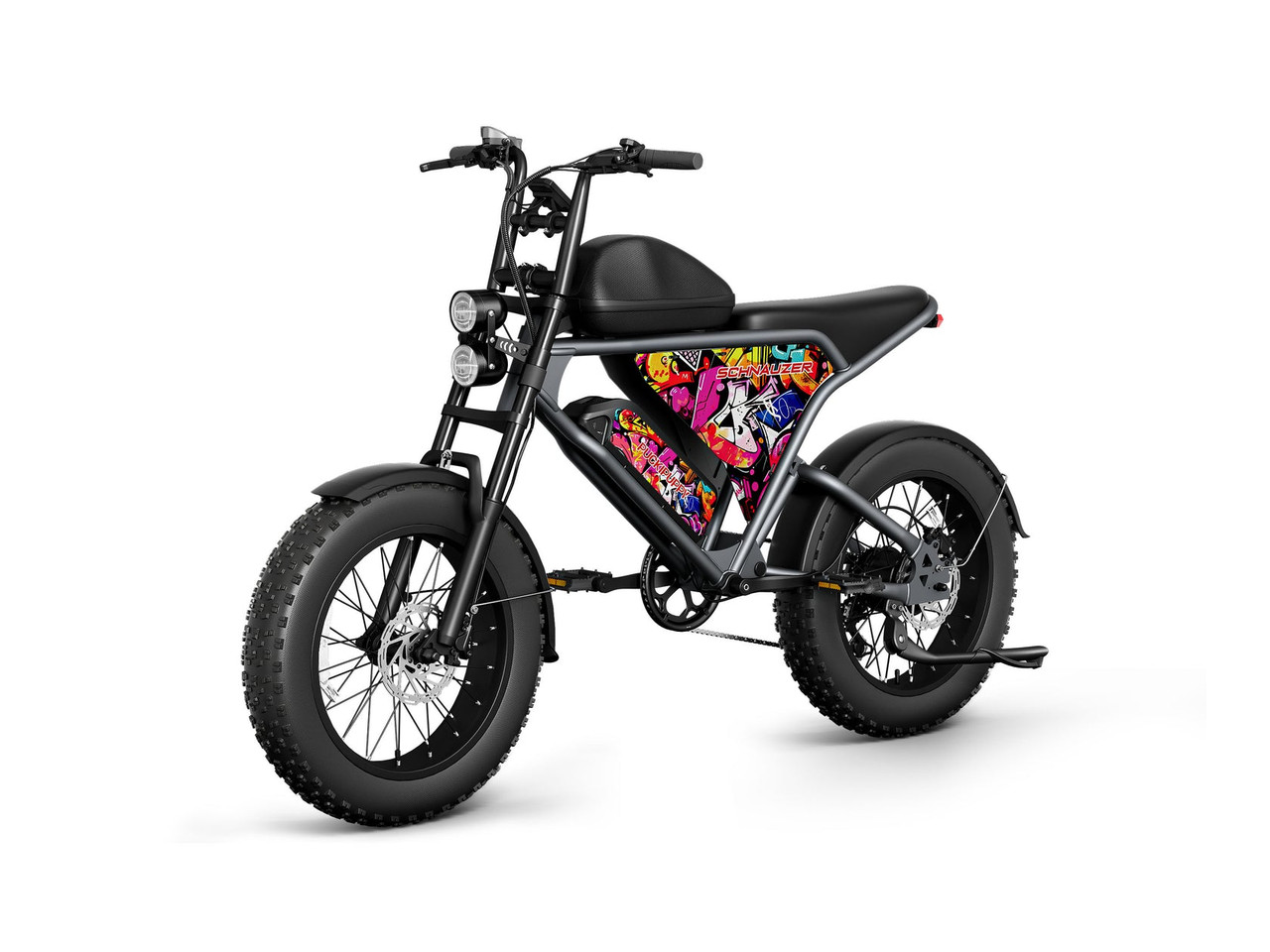 moped style electric bicycle Euybike S4 Moped-Style Fat Tire Bike, 48V 25Ah Long Range E-bike, Black Style Electric Bike is powered by an efficient 20Ah battery and a high GlareWheel EB-AG 750W Fat Tire
