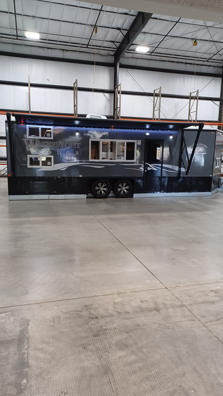 Ice Castle - Waterfront Lodge 8x24 RV Camper & Fish House | Outdoorica