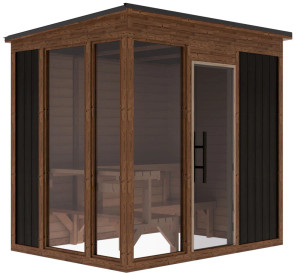 Thermory Sauna Mod 6 6-8 Person - Corner Windows - Modern - Social Thermory Sauna Mod 6 6-8 Person - Corner Windows - Modern - Social