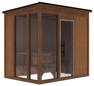 Thermory Sauna Mod 6 6-8 Person - Corner Windows - Traditional - Social Thermory Sauna Mod 6 6-8 Person - Corner Windows - Traditional - Social