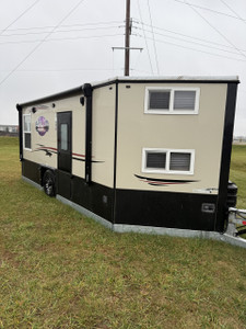 Ice Castle Mille Lacs Vacation Series RV 8x17 Fish House Tan Ice Castle Mille Lacs Vacation Series RV 8x17 Fish House Tan