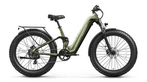 PUCKIPUPPY Boxer ST Light Green - Fat Tire Step-Through Long Range Electric Bike