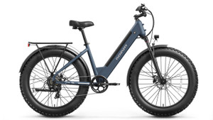 PUCKIPUPPY Samoyed Gray Blue - Fat Tire Commuter Electric Bike