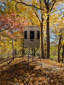 Rutted-Up Defender Archery Hunting Blind - 8 Windows - 10' Tower Included!