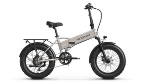 PUCKIPUPPY Dachshund Khaki Folding Fat Tire Electric Bike - 20 Inch Commuter Ebike