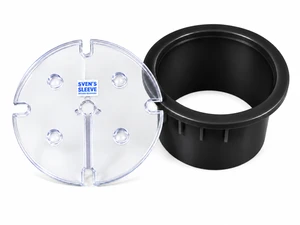 Sven's Sleeve Black Wheelhouse Ice Hole Sleeve & Clear Cover