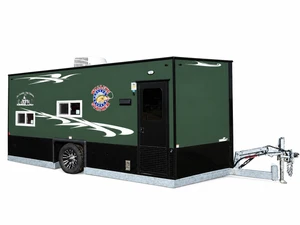 2027 Ice Castle Walleye Stryker 8x17 Hydraulic Moss Green Fish House 