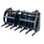 Prime Attachments Skid Steer HD Dual Clam 1/2" Dual Tines Grapple 74"