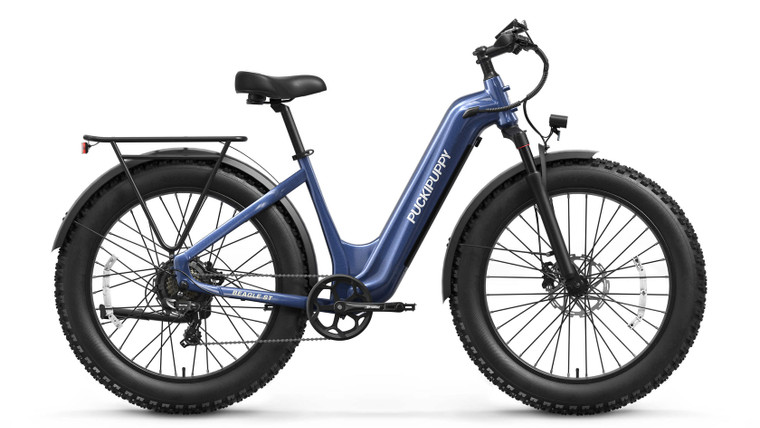 PUCKIPUPPY Beagle 2 ST Pearl Blue - Fat Tire Step-Through Electric Bike PUCKIPUPPY Beagle 2 ST Pearl Blue - Fat Tire Step-Through Electric Bike