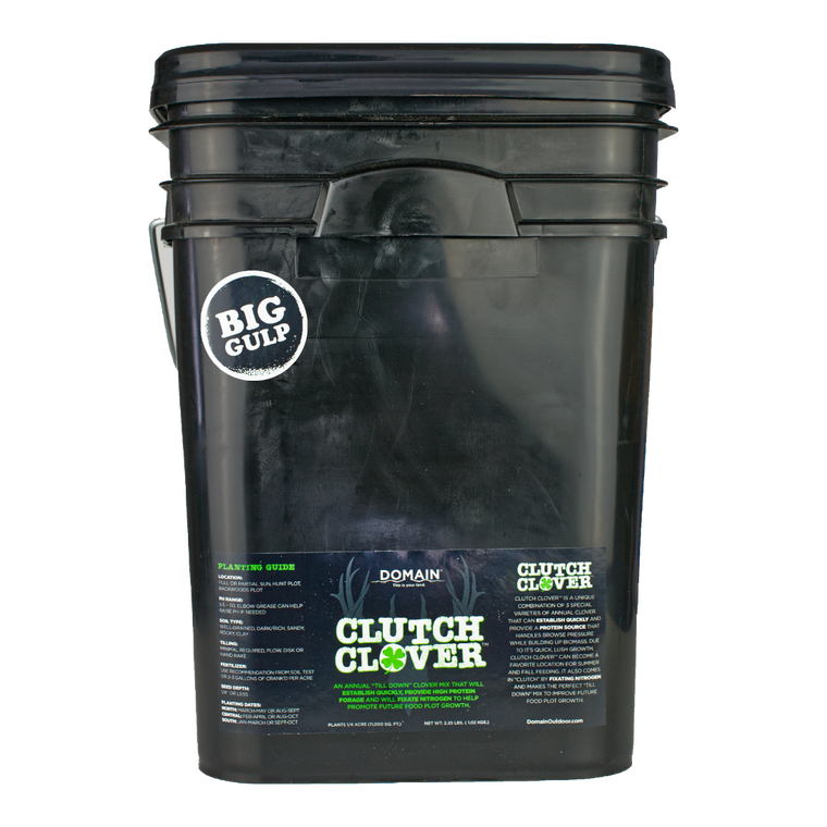 Domain Outdoors Clutch Clover - Bulk Pail Wildlife Clover Food Plot Seed - Annual - 3 Acre
