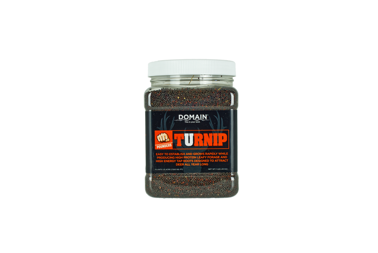 Domain Outdoors Pounder - Turnip Wildlife Brassica Food Plot Seed  Annual  1/6 Acre