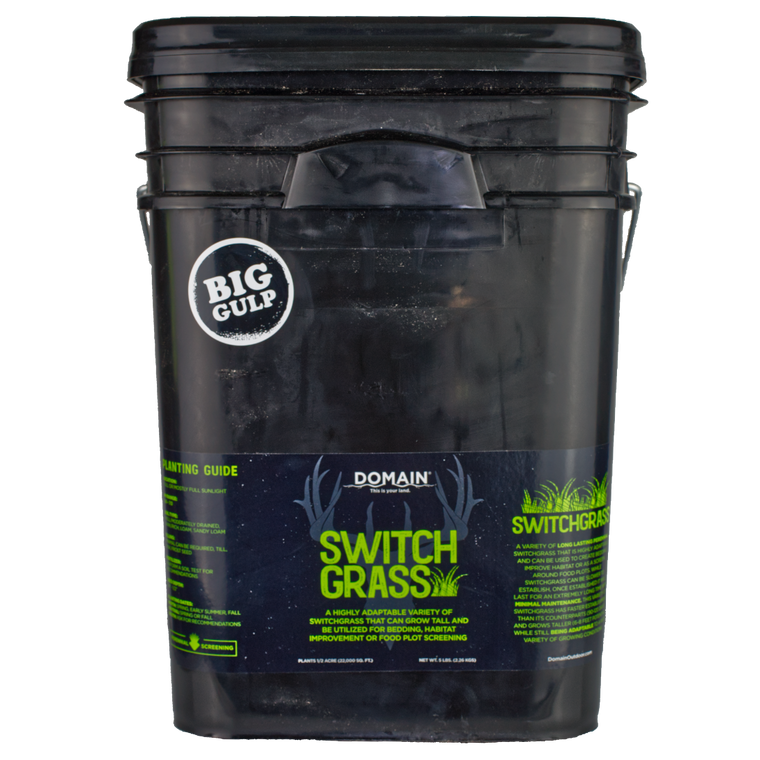 Domain Outdoors RC Big Rock Switch Grass - Bulk Pail Switchgrass Habitat Seed - Perennial - 2 Acre
