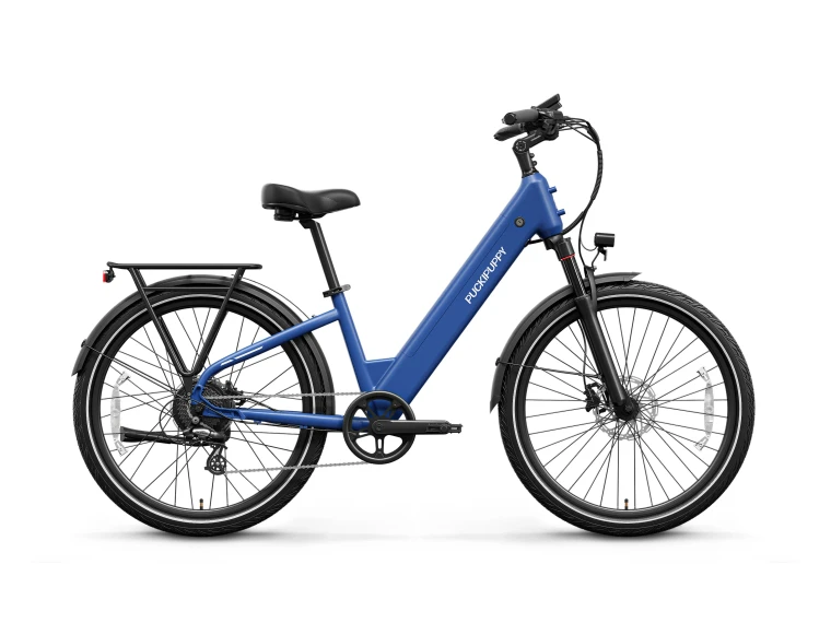 PUCKIPUPPY Poodle Pro Royal Blue - Step-Through Commuter Electric Bike