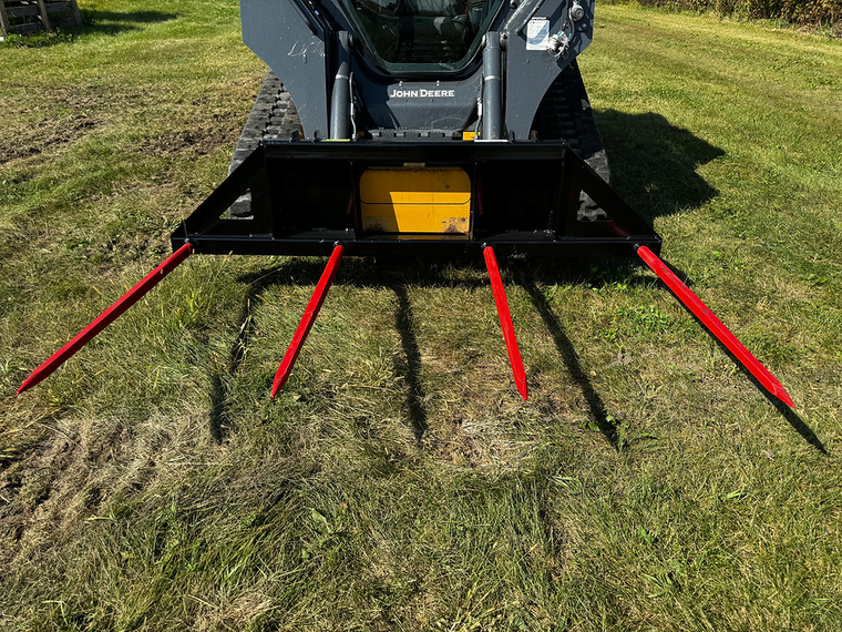 Prime Attachments Skid Steer 4 Prong Bale Spear 4-39" Spears