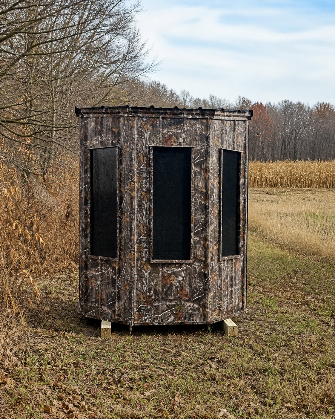 Amish Built deer blind for Minnesota whitetail hunting at OUTDOORICA