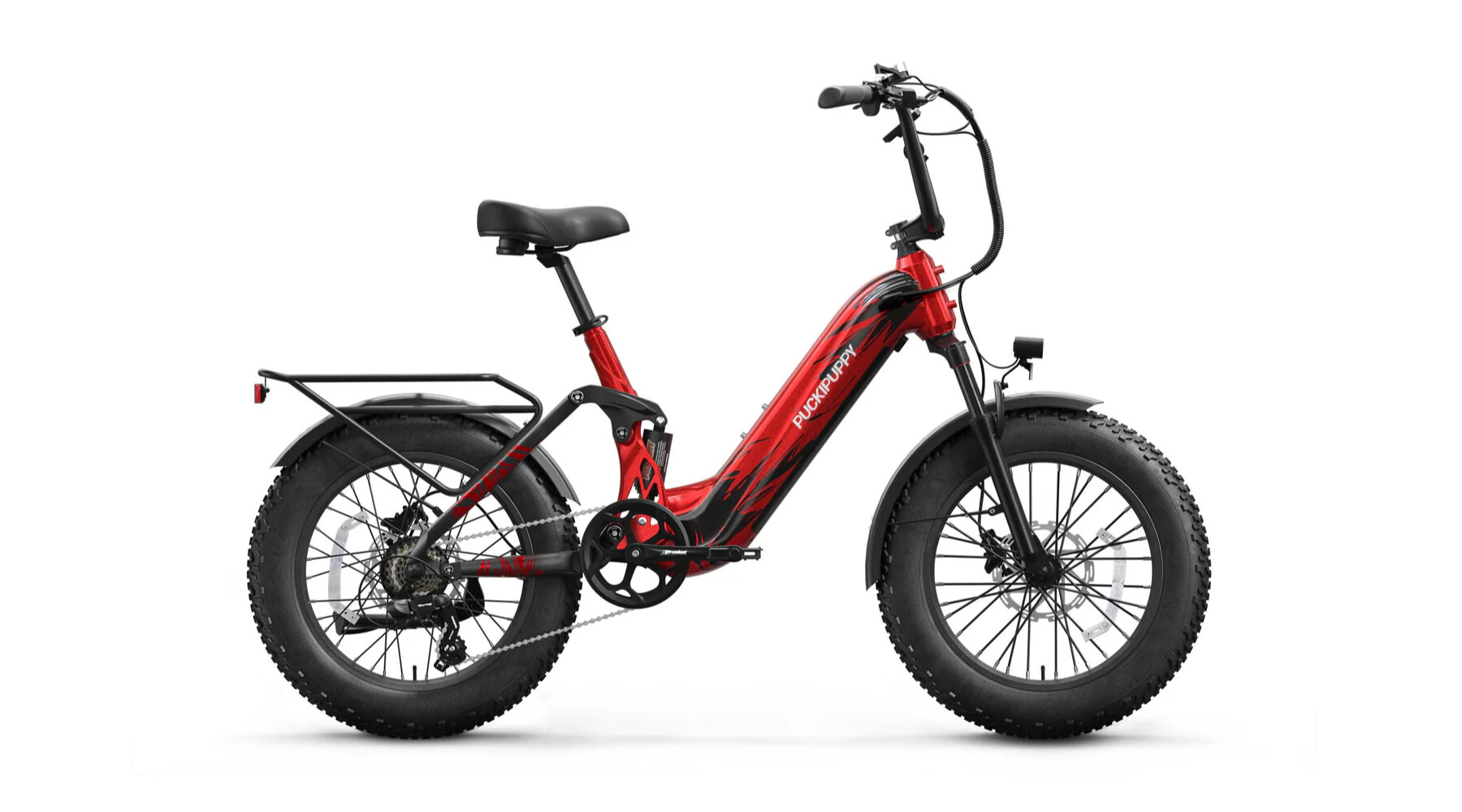 Puckipuppy Corgi compact full-suspension step-through e-bike at Outdoorica in Albany, Minnesota
