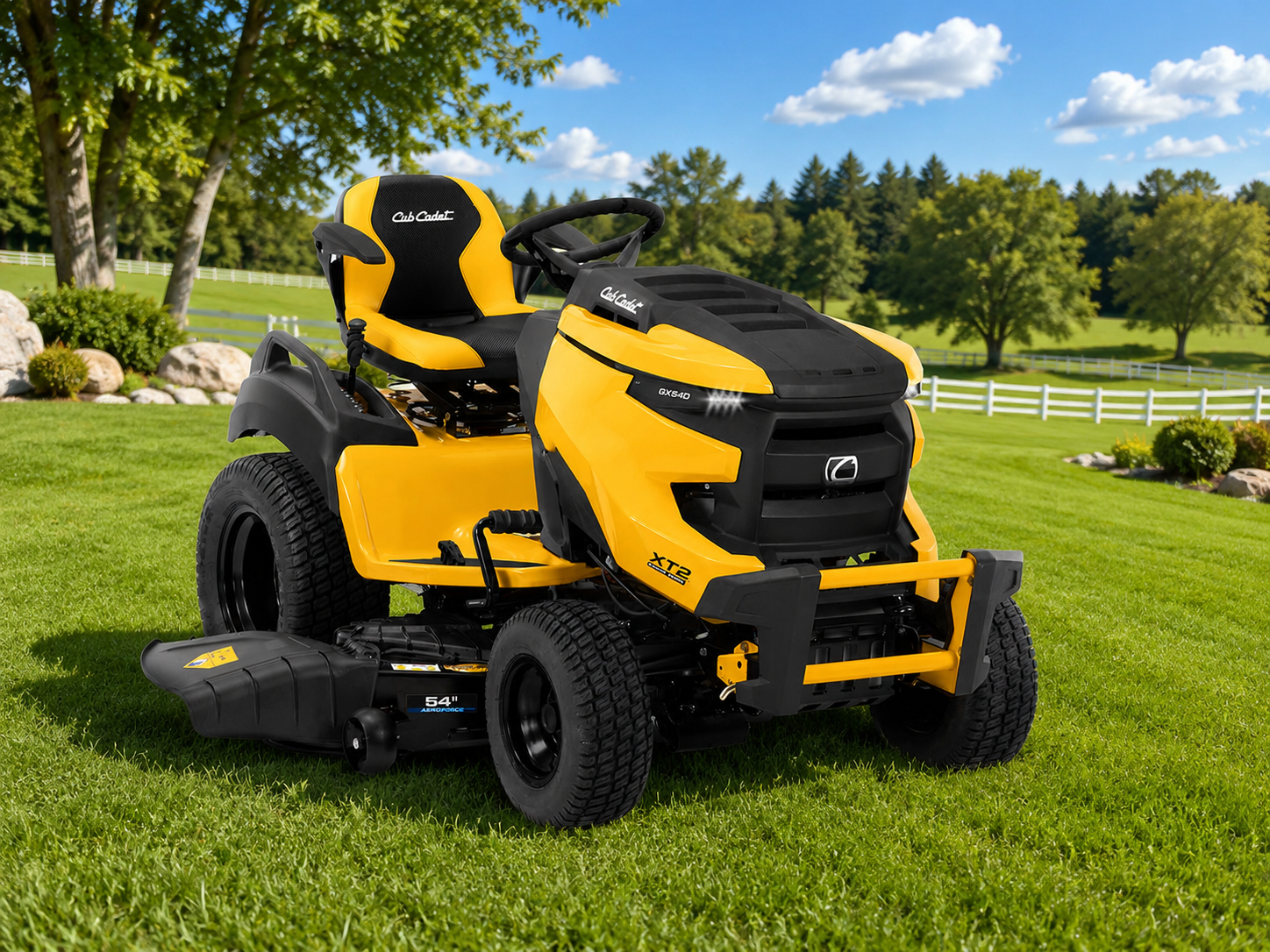 Cub Cadet XT2 GX54 D lawn tractor compared to John Deere X730 at OUTDOORICA