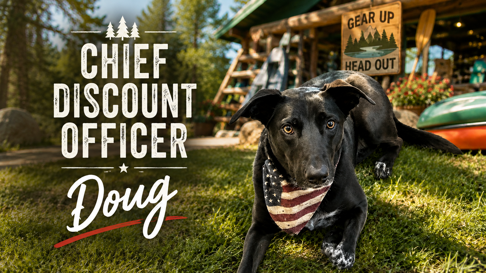 Discount Doug - OUTDOORICA Chief Discount Officer Discount Doug the OUTDOORICA office mascot and Chief Discount Officer