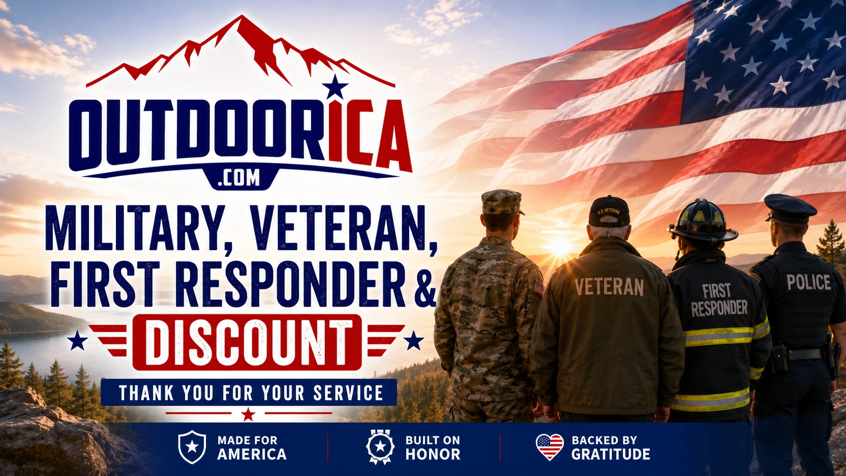 OUTDOORICA military veteran first responder and law enforcement discount in Minnesota