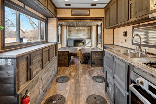 Interior view of an Ice Castle camper