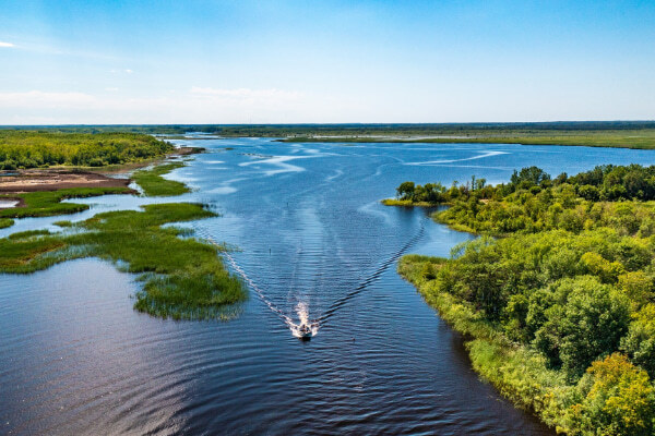 Aerial view of Lake of the Woods