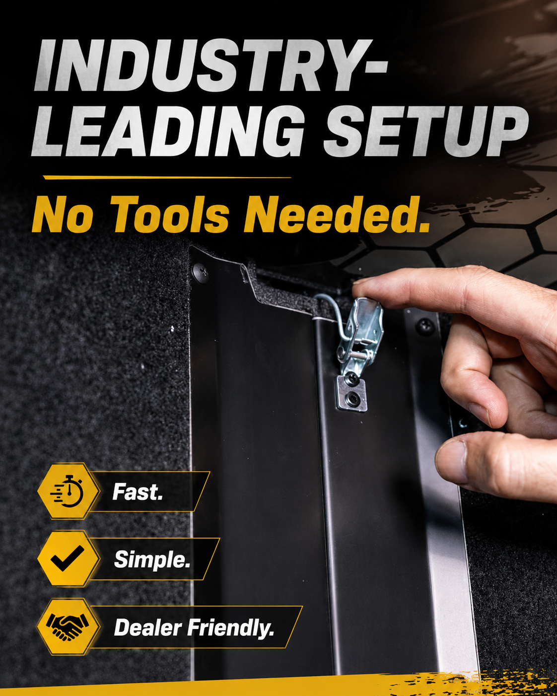 Orion latch system and industry leading ease of assembly for modular deer blinds