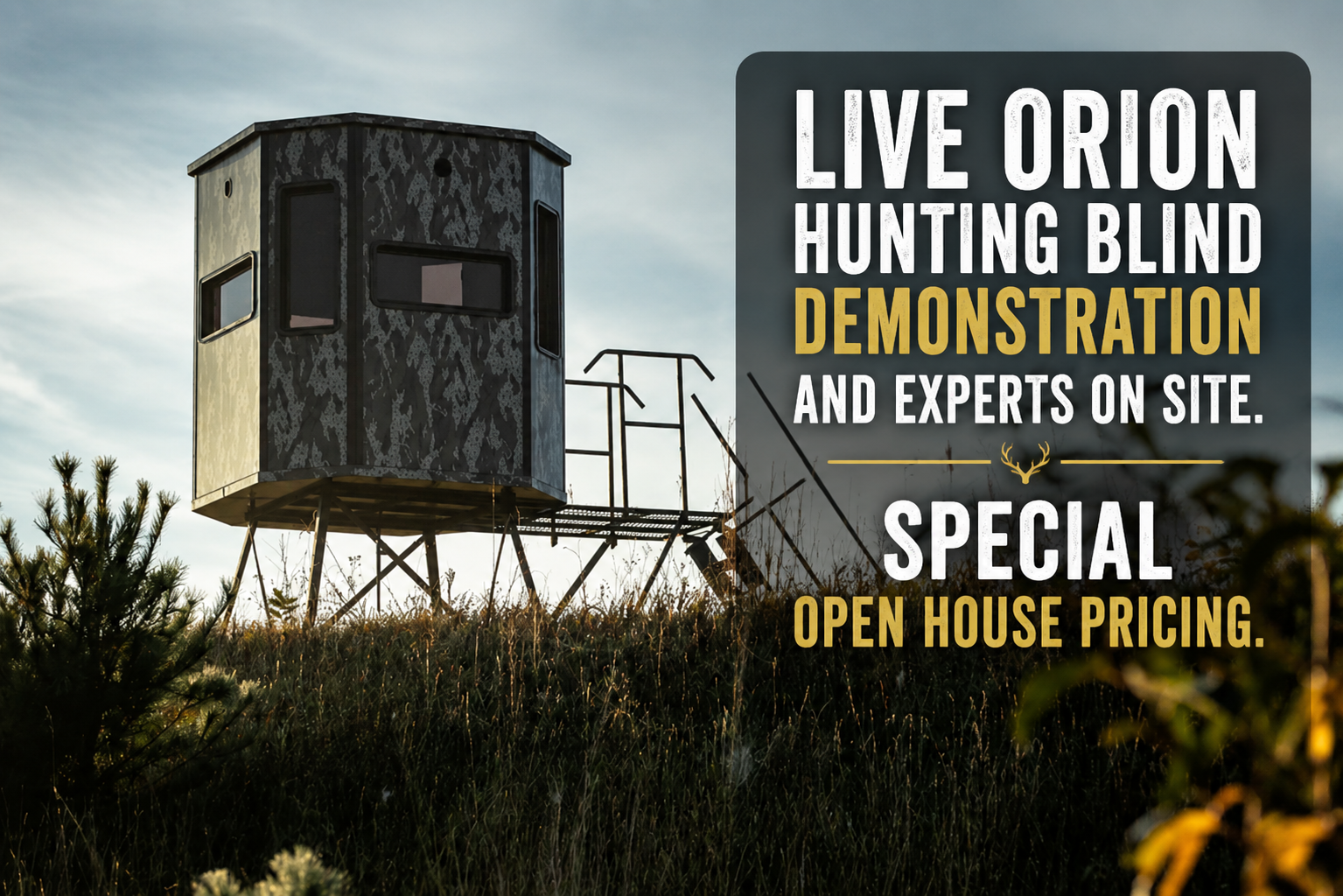 Orion Hunting Blinds demonstration at OUTDOORICA Open House