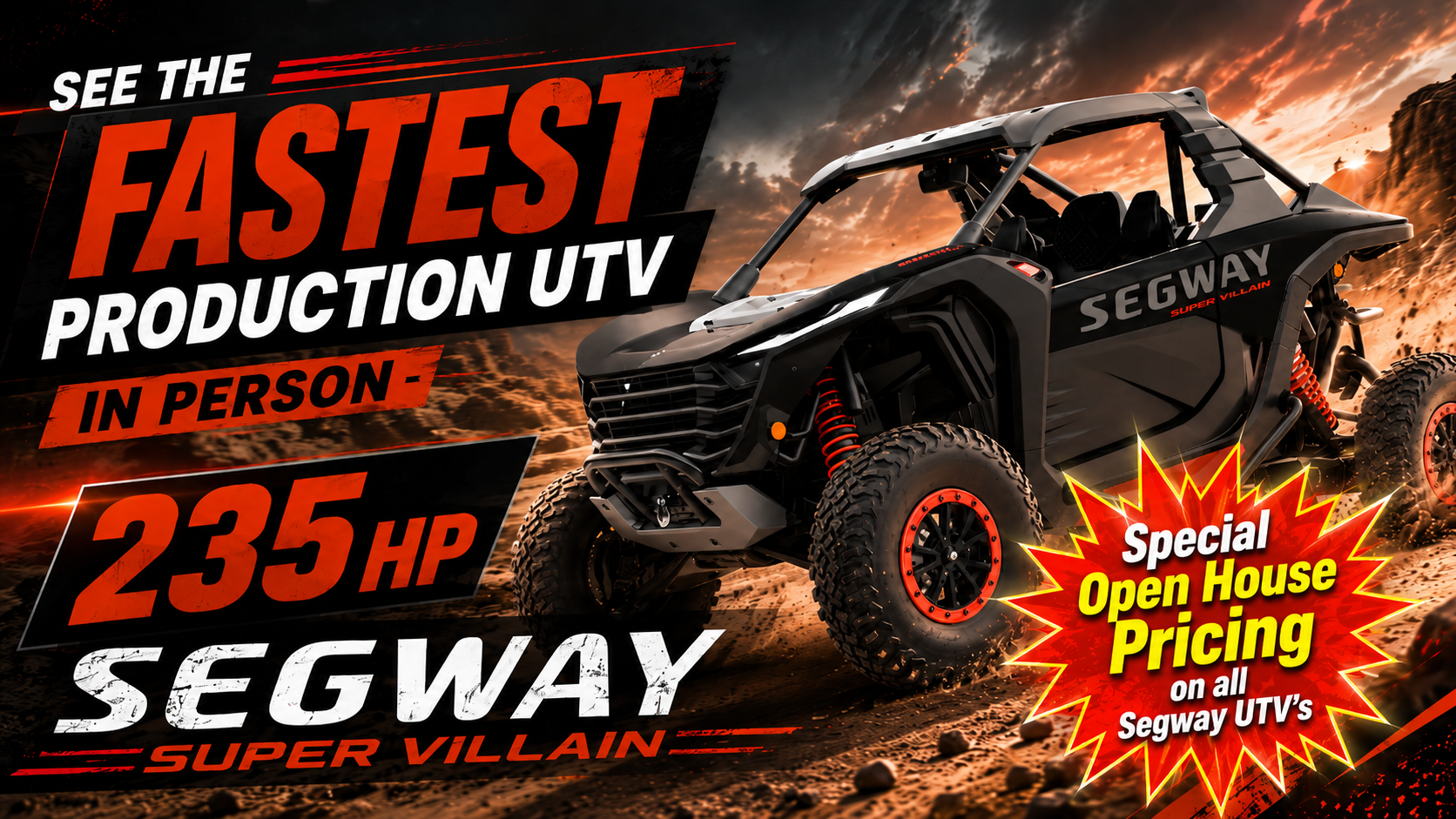 Segway Powersports UTV lineup and Open House deals at OUTDOORICA