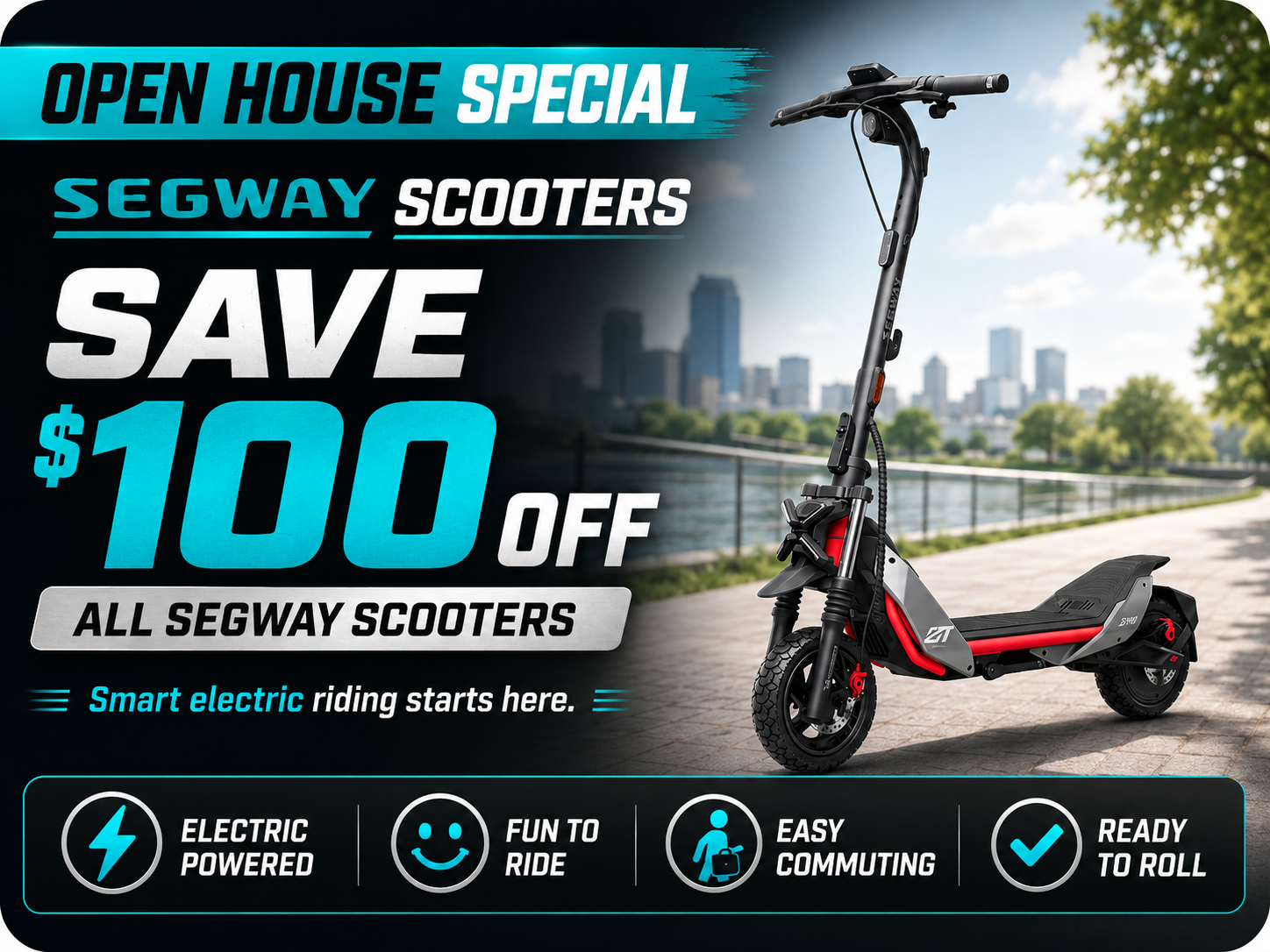 Segway Scooters 100 dollars off at OUTDOORICA Open House