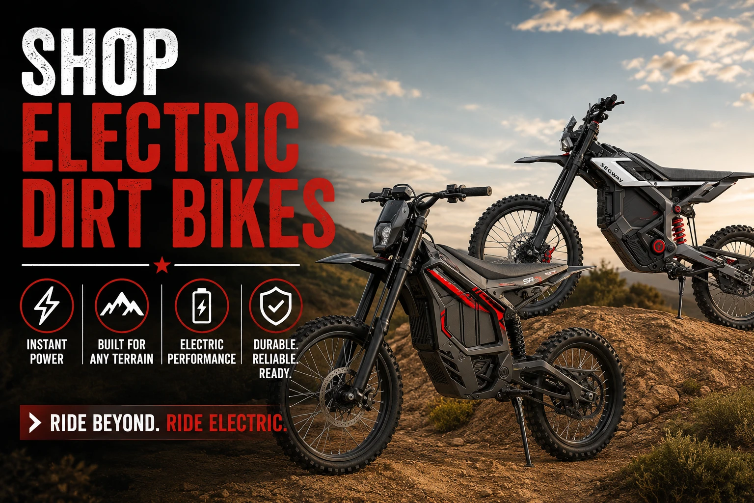 Shop electric dirt bikes for off-road riding at OUTDOORICA in Minnesota