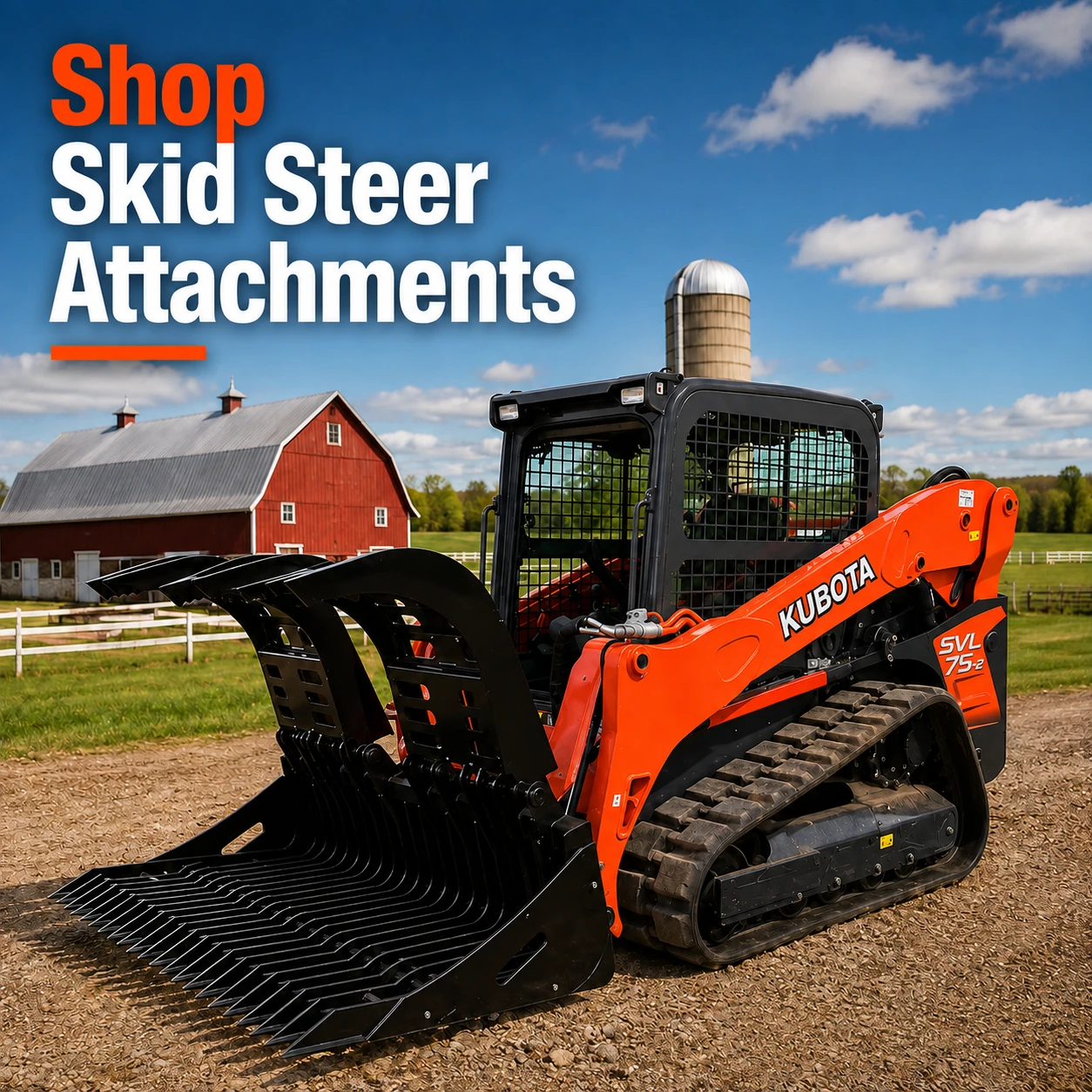 Shop skid steer attachments at OUTDOORICA for Section 179 and bonus depreciation equipment planning