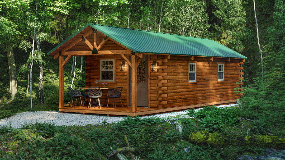 Timber Trail Series Amish cabin office or studio at Outdoorica