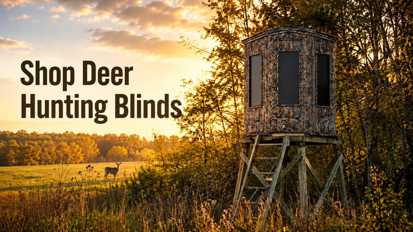 Shop permanent deer hunting blinds for Minnesota food plot and habitat setups