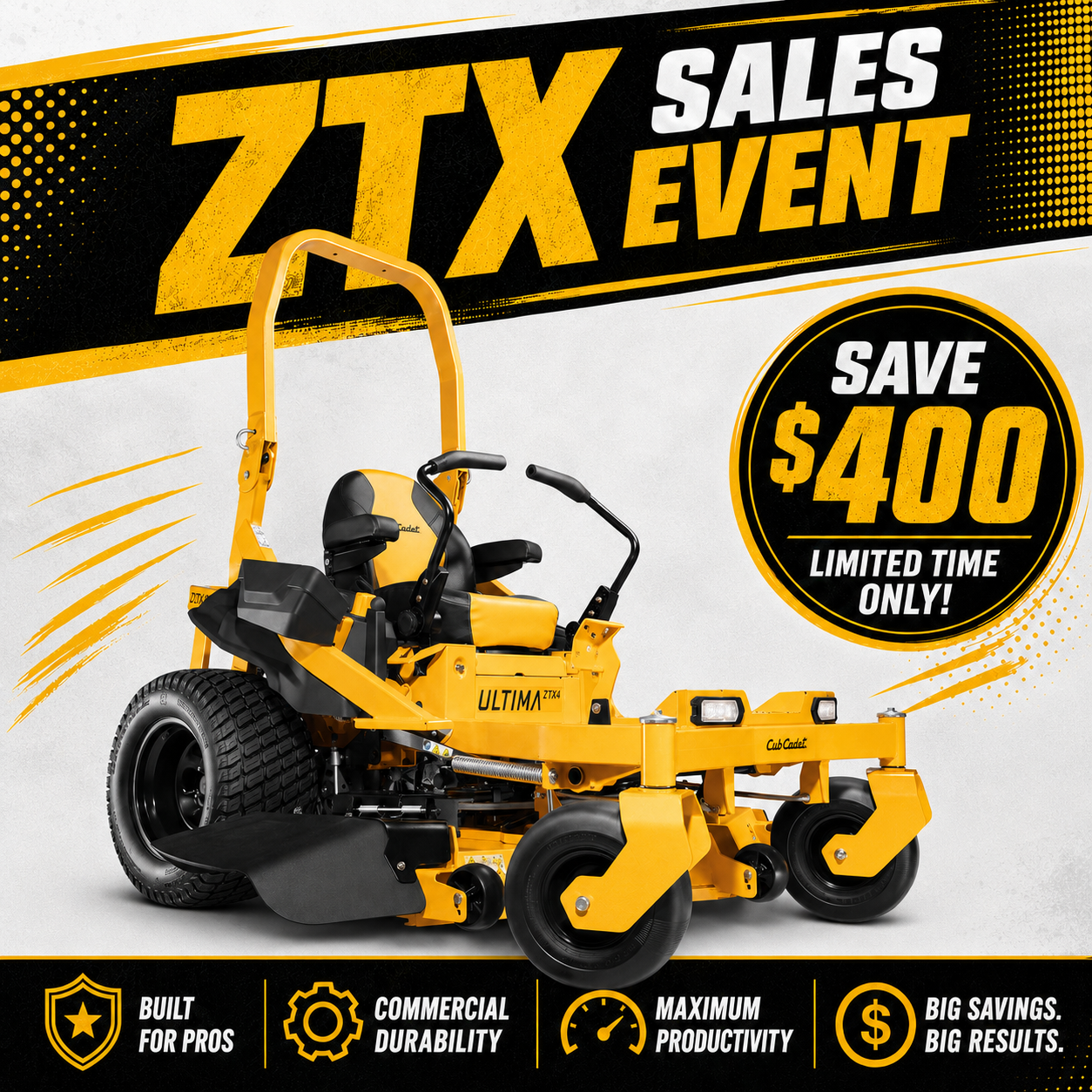 Cub Cadet Ultima ZTX4 54 Zero-Turn Mower | Outdoorica