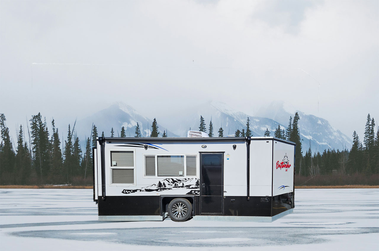 American Surplus Ice Castle Outlander II 8x17 RV Camper & Fish