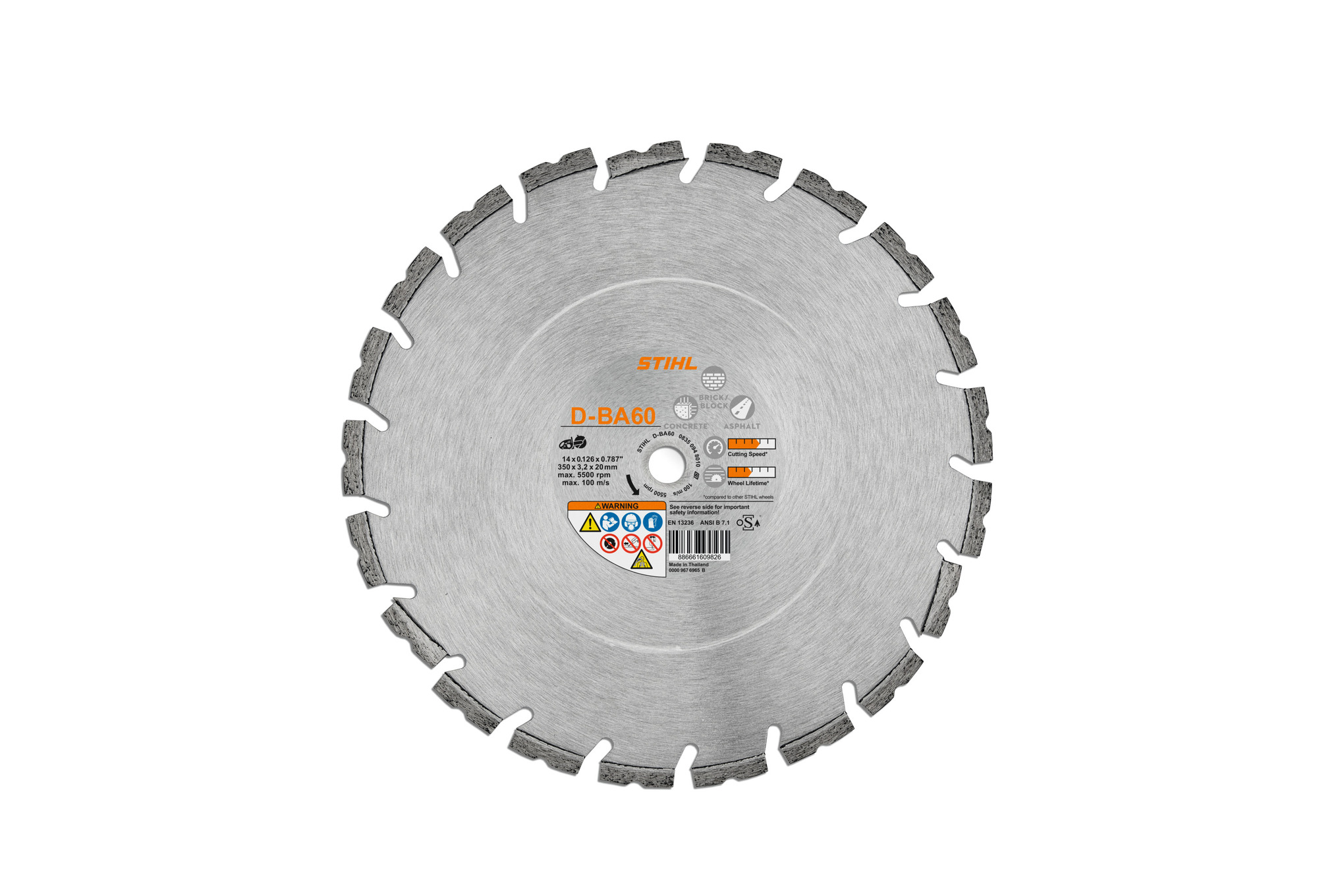 STIHL D-BA60 14 in. Diamond Wheel for Concrete & Asphalt